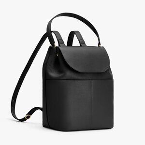 Cuyana 13 inch Leather Backpack Black